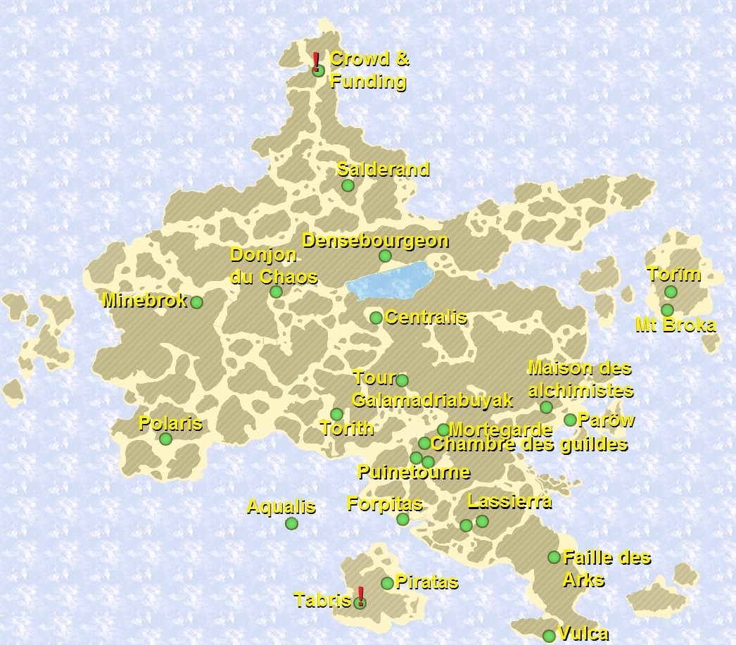Carte de Keos dans le jeu Noob RPG : Les sans-factions.