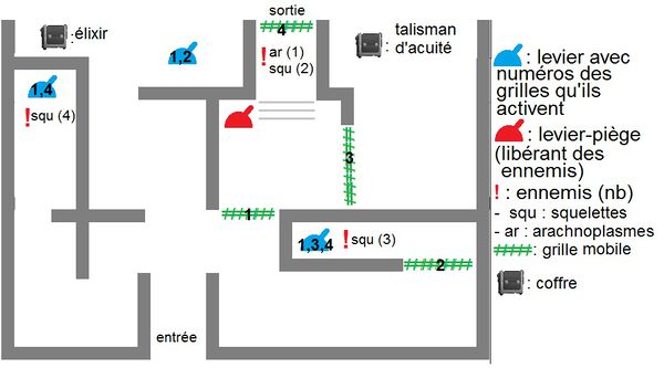 Plan de la 2e salle du donjon de Salderand